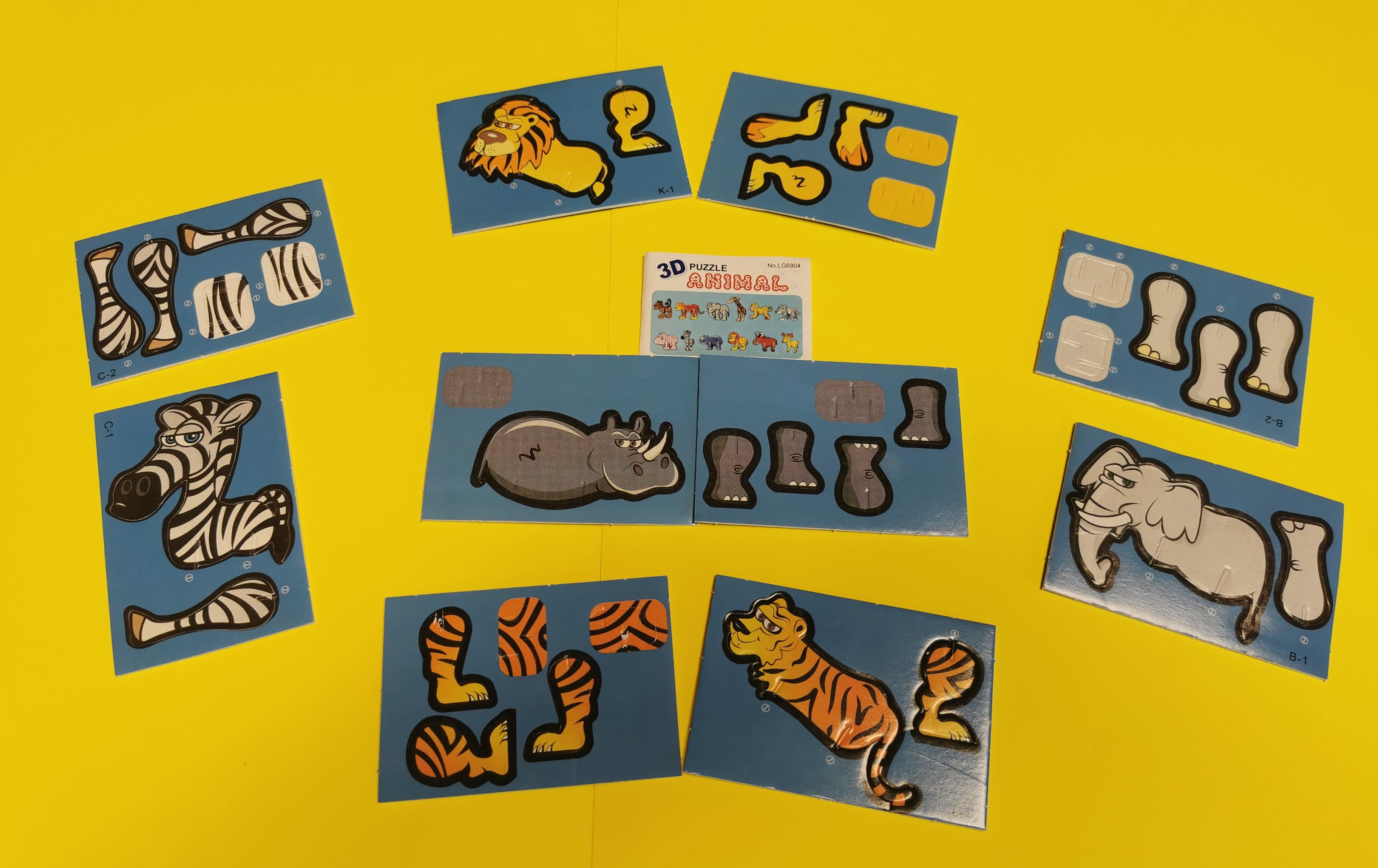 3 D - Puzzle Tiere